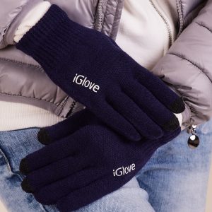 Wholesale Navy Blue Touch Screen Gloves