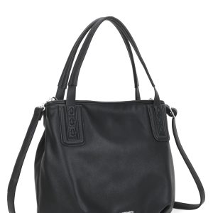 Wholesale Black shoulder bag with LUIGISANTO handles