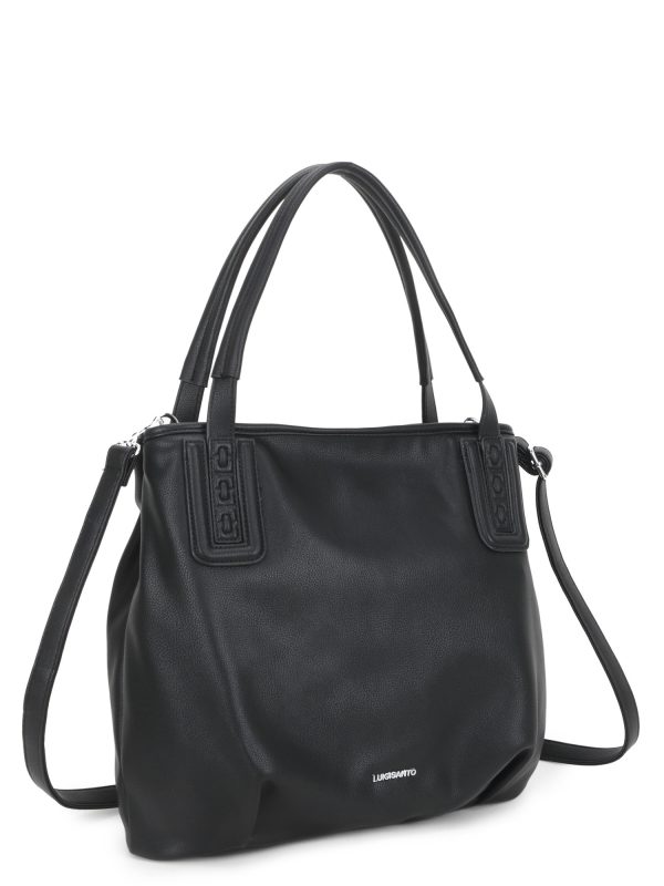 Wholesale Black shoulder bag with LUIGISANTO handles