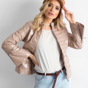 Wholesale Beige jacket with wide sleeves