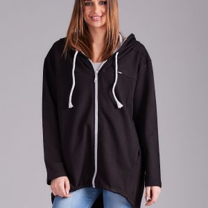 Wholesale Black Cotton Hoodie