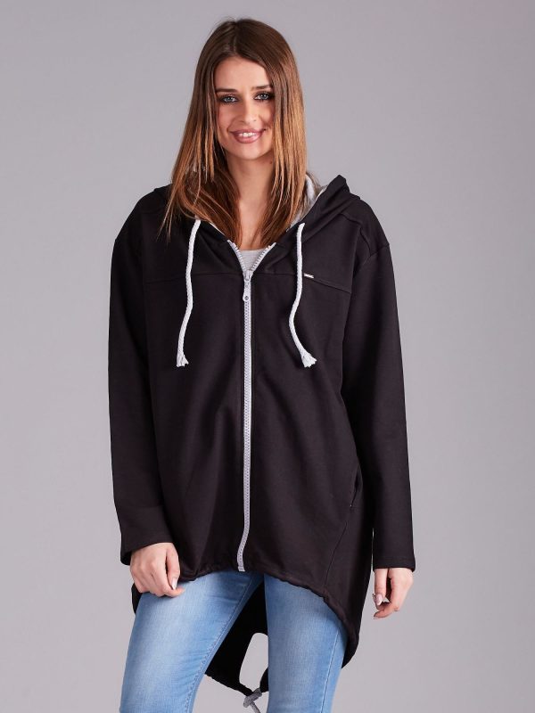 Wholesale Black Cotton Hoodie