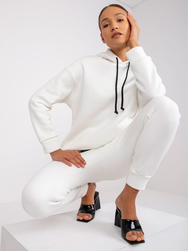 Wholesale Ecru sweatshirt set for women with pants Nadine