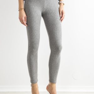 Wholesale Grey soft high waist stripe leggings