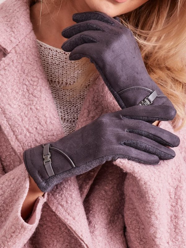 Wholesale Dark Grey Elegant Women's Gloves