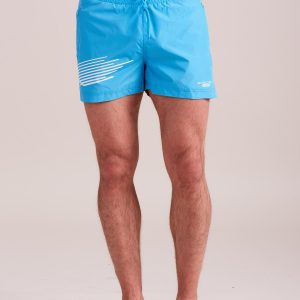 Wholesale Turquoise Mens Print Swim Shorts