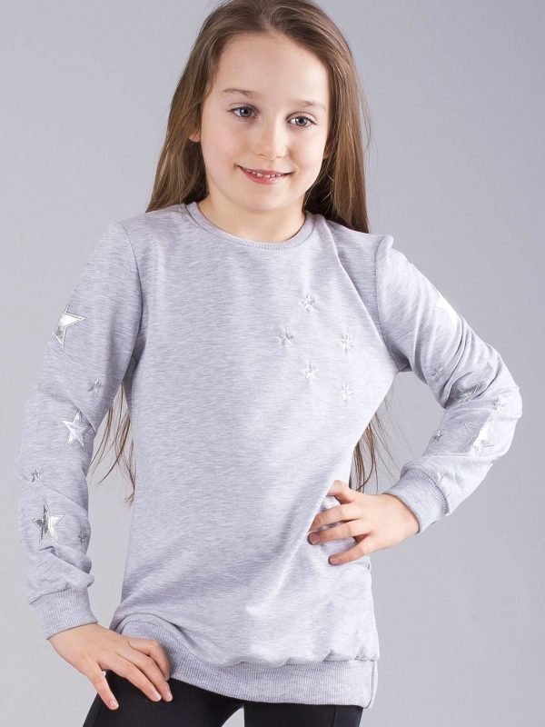 Wholesale Grey children's sweatshirt with stars