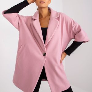 Wholesale Pale pink one-button coat Aliz RUE PARIS