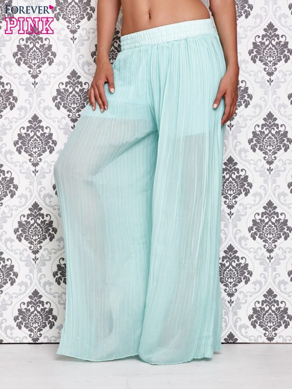 Wholesale Mint pleated palazzo pants