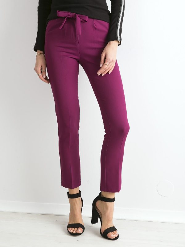 Wholesale Purple pants with binding