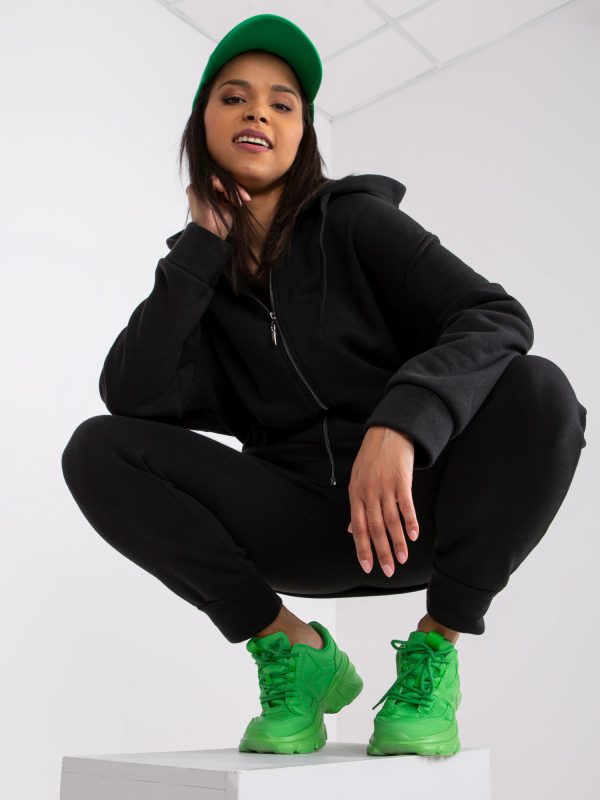 Wholesale Croydon Women's Black Sweatsuit Set