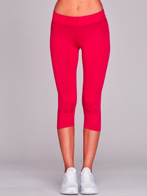 Wholesale Short Fuchsia Slim Sports Leggings