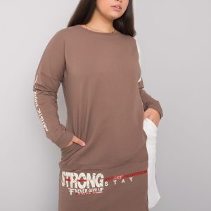 Wholesale Brown cotton tunic plus size Eleasha