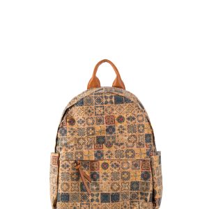 Wholesale Yellow capacious cork backpack with handles