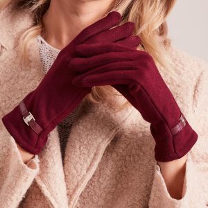 Wholesale Burgundy Elegant Gloves