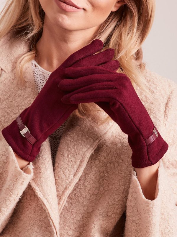 Wholesale Burgundy Elegant Gloves