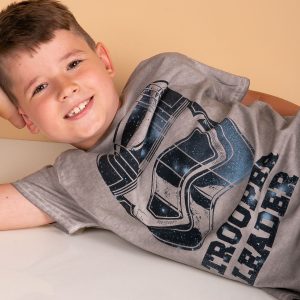 Wholesale Grey T-shirt for boys STAR WARS