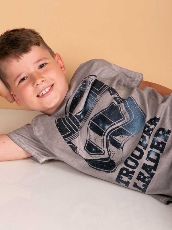 Wholesale Grey T-shirt for boys STAR WARS