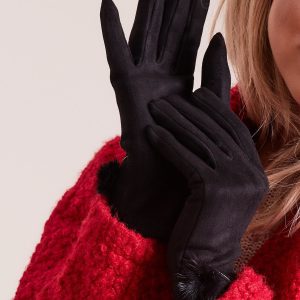 Wholesale Black Women's Gloves With Tin