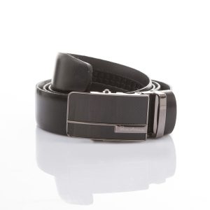 Wholesale Men's Black Leather Strap With Automatic Buckle