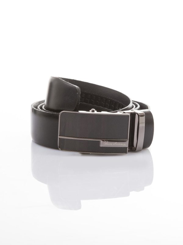 Wholesale Men's Black Leather Strap With Automatic Buckle