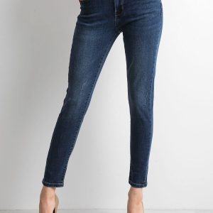 Wholesale Dark blue jeans for women with belt