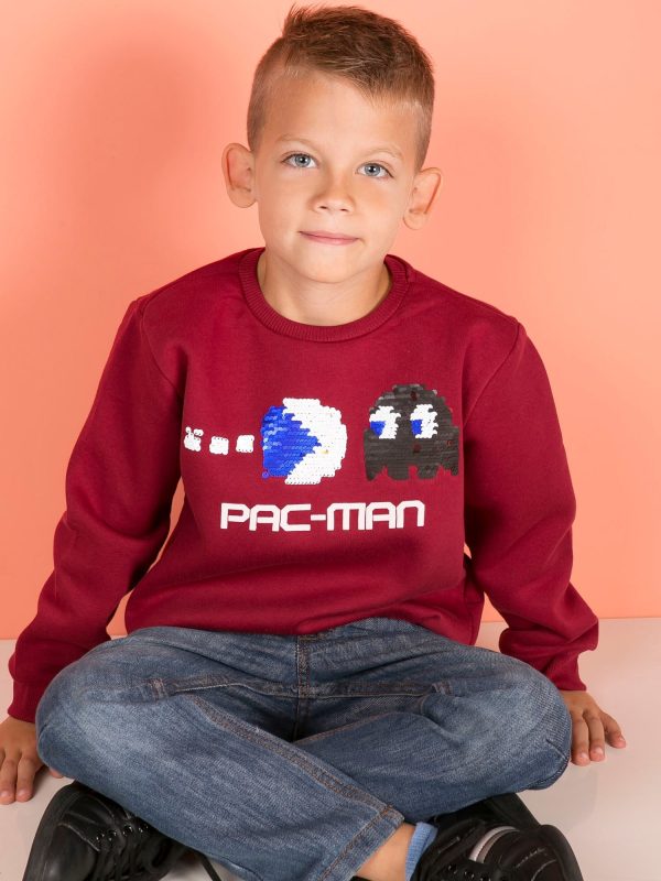 Wholesale Burgundy sweatshirt for boy