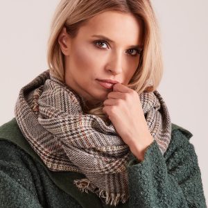 Wholesale Brown Checkered Scarf