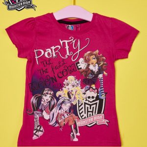 Wholesale Fuchsia t-shirt for girl MONSTER HIGH