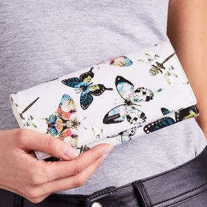 Wholesale Grey wallet in floral patterns