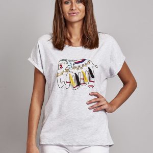 Wholesale Grey t-shirt with elephant