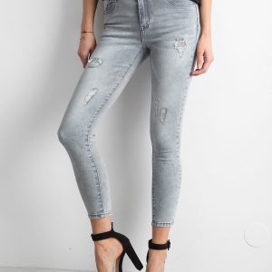 Wholesale Grey high waist denim tubing