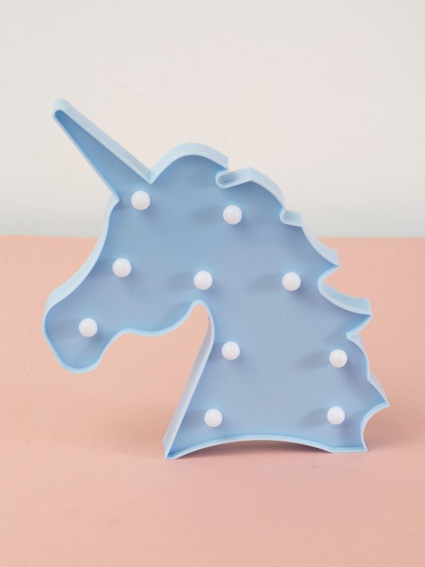 Wholesale Light Blue Glowing Room Decoration UNICORN