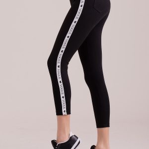 Wholesale Leggings with stripes black