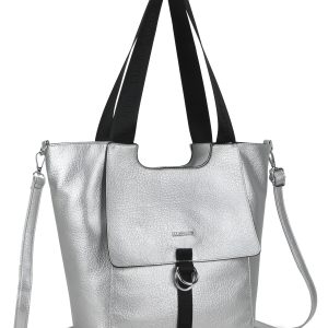 Wholesale Silver shopper bag with LUIGISANTO handles