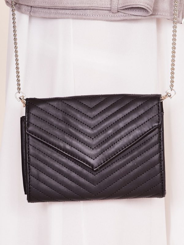 Wholesale Black clutch bag on a chain