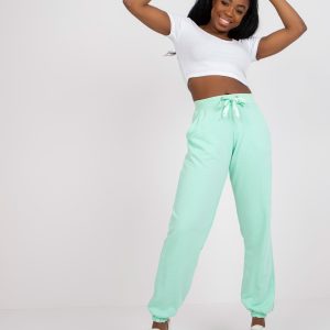 Wholesale Basic mint sweatpants with pockets Liliana