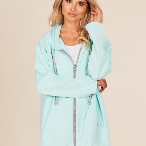 Wholesale Light Blue Oversized Sweatshirt