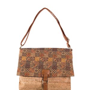 Wholesale Light Brown Vintage Patterned Shoulder Bag