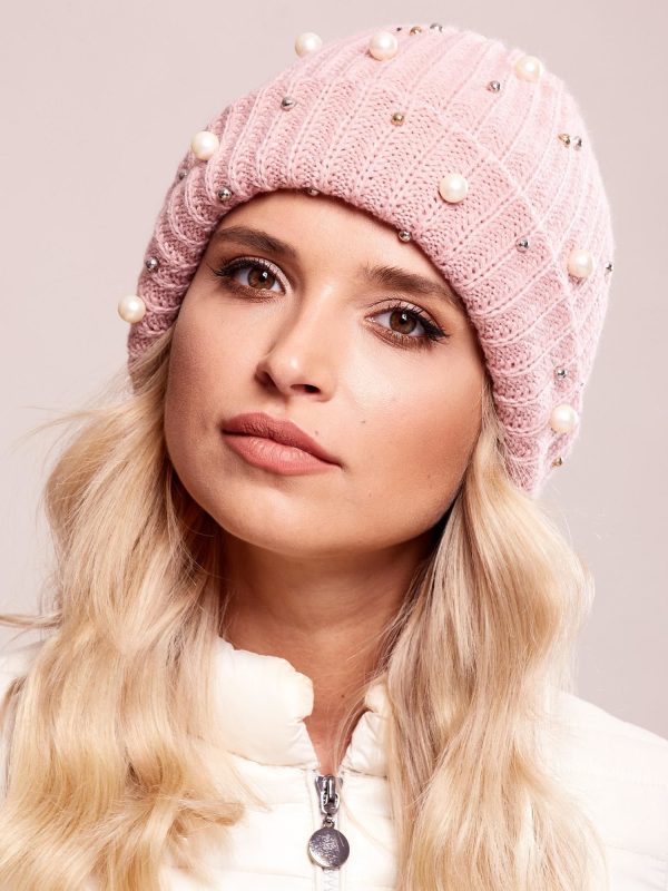 Wholesale Pink cap with applique