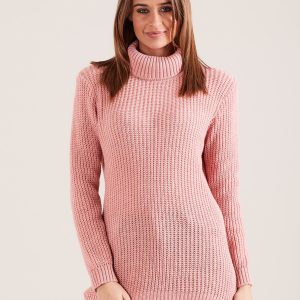 Wholesale Light pink turtleneck sweater