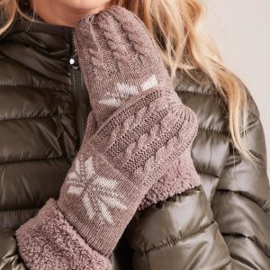 Wholesale Brown Insulated Gloves With One Finger