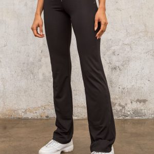 Wholesale Black trousers with stripes and pattern on the side