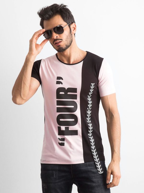 Wholesale Men's Pink Cotton T-Shirt