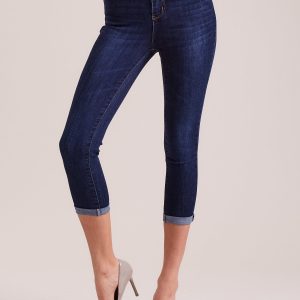 Wholesale Dark blue capri jeans