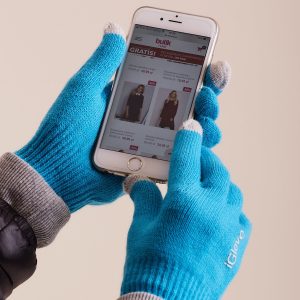 Wholesale Blue Touch Screen Gloves