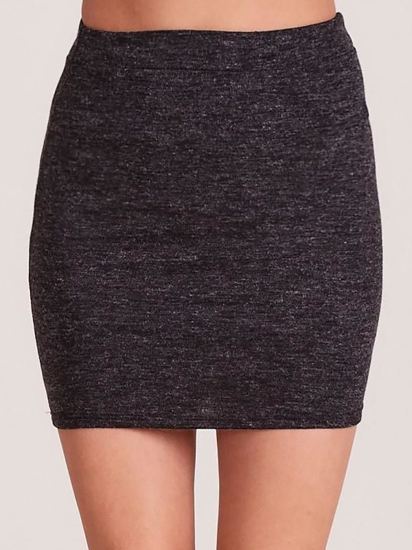 Wholesale Dark Grey Knitted Pencil Skirt