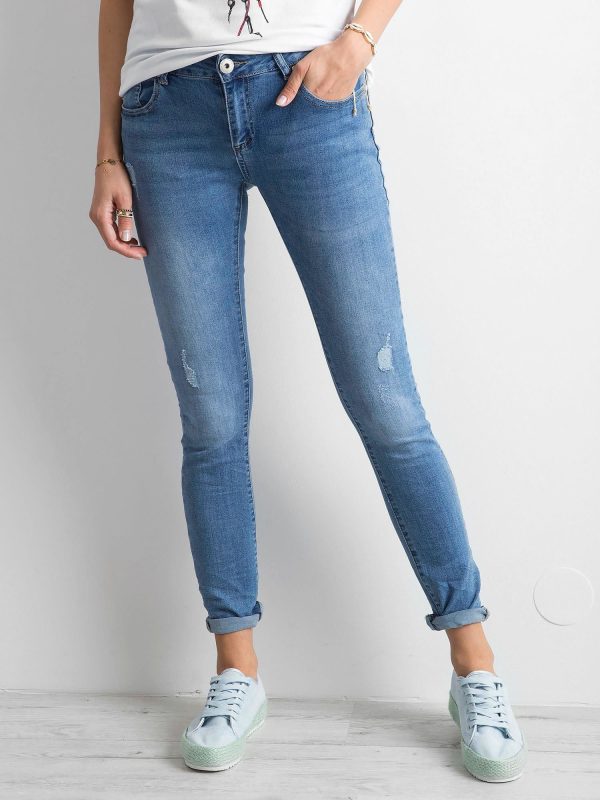 Wholesale Women's regular jeans blue