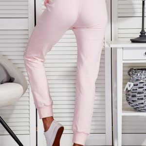 Wholesale Sweatpants with pearls light pink