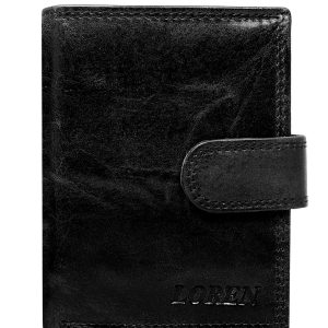 Wholesale Black Fastened Leather Men's Wallet